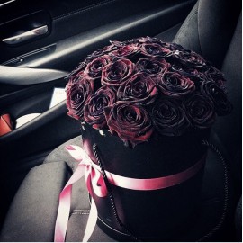 Черные розы в шляпной коробке